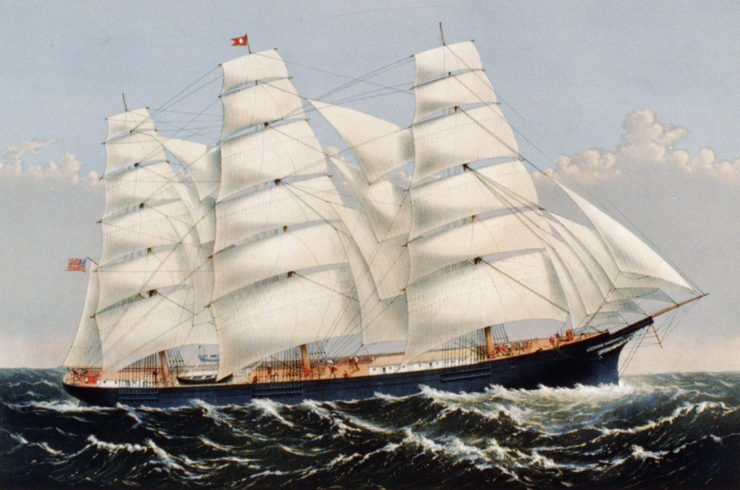 Clipper ship Three Brothers circa 1857